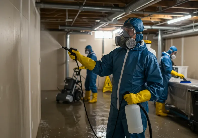 Basement Sanitization and Antimicrobial Treatment process in Earlington, KY