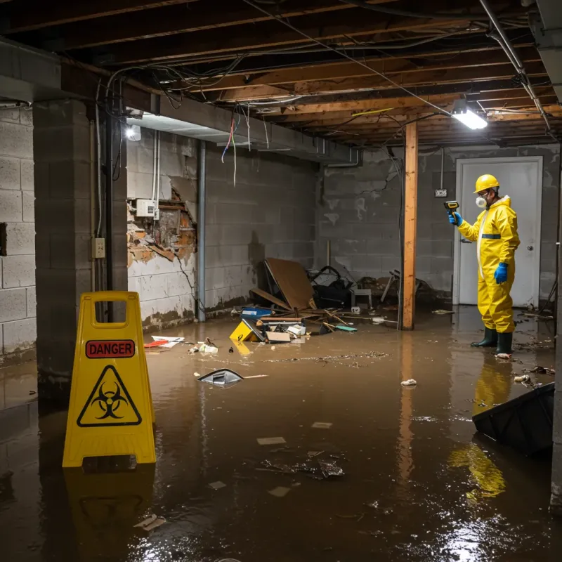 Flooded Basement Electrical Hazard in Earlington, KY Property
