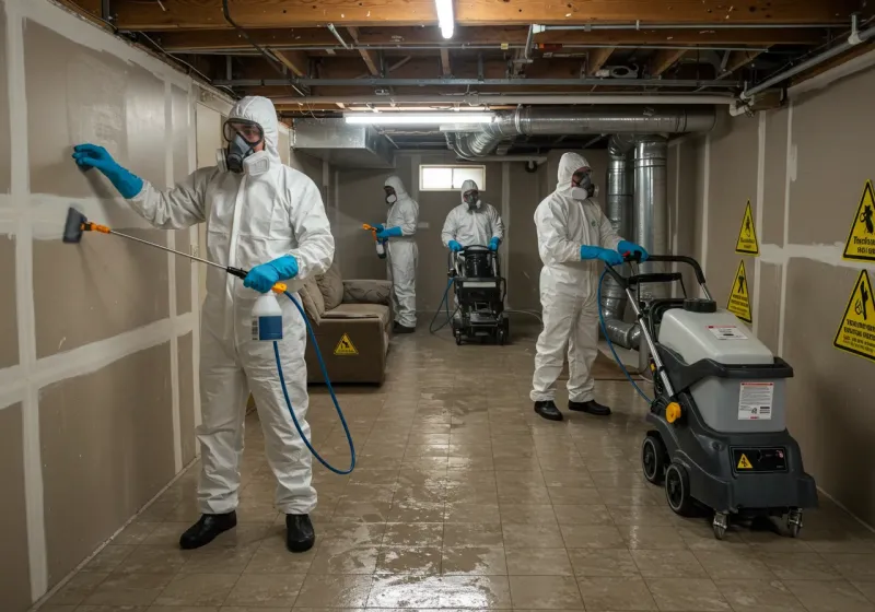 Basement Moisture Removal and Structural Drying process in Earlington, KY